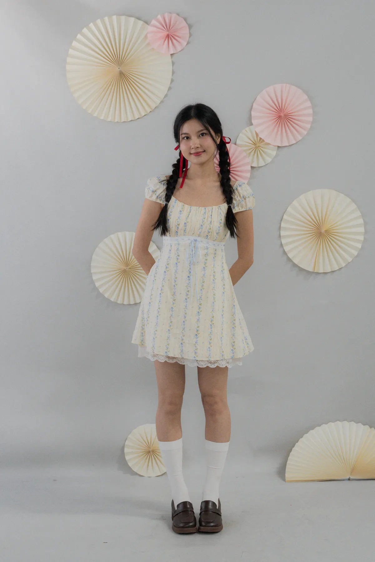 [COL HARU] Tessa Padded Cap Sleeves Mini Dress