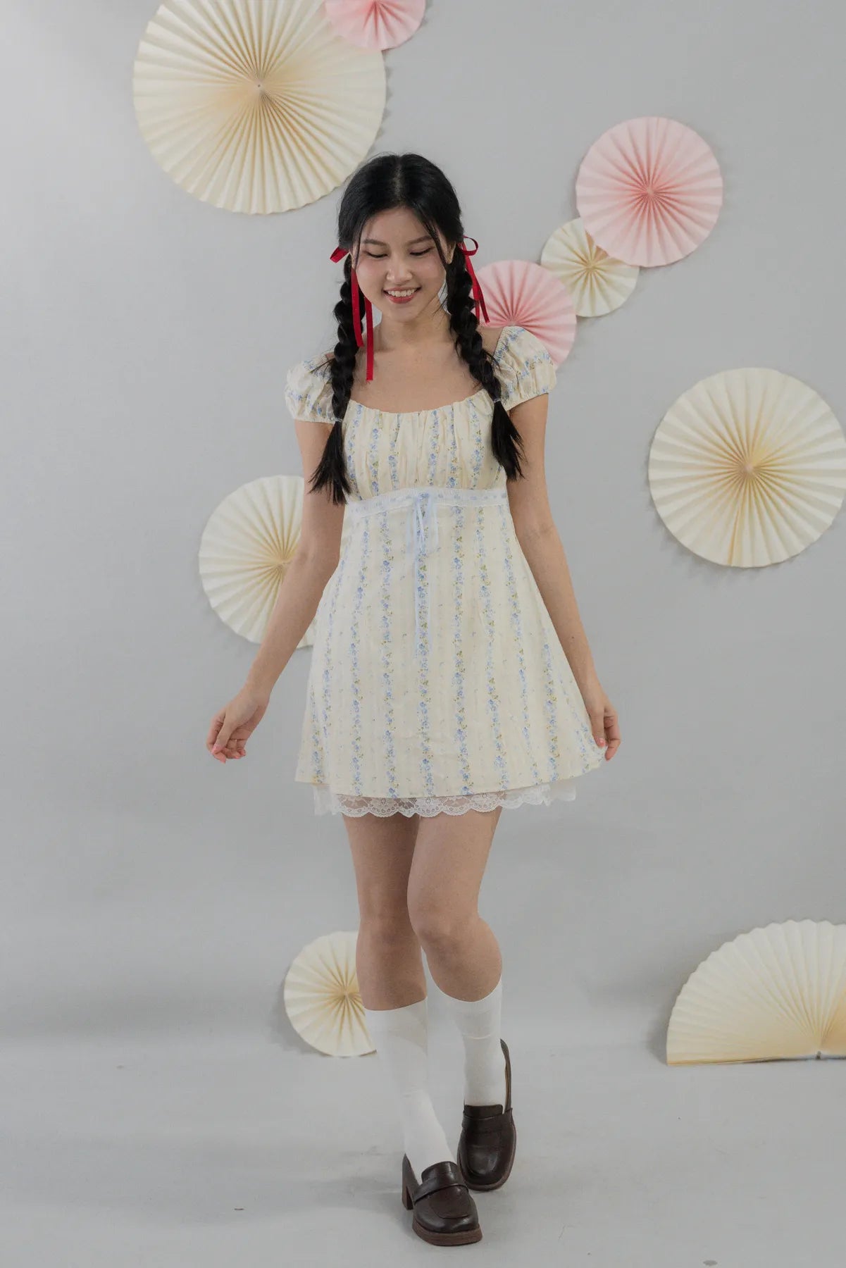 [COL HARU] Tessa Padded Cap Sleeves Mini Dress