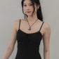 Christine Strappy Padded Lace Ribbon Dress