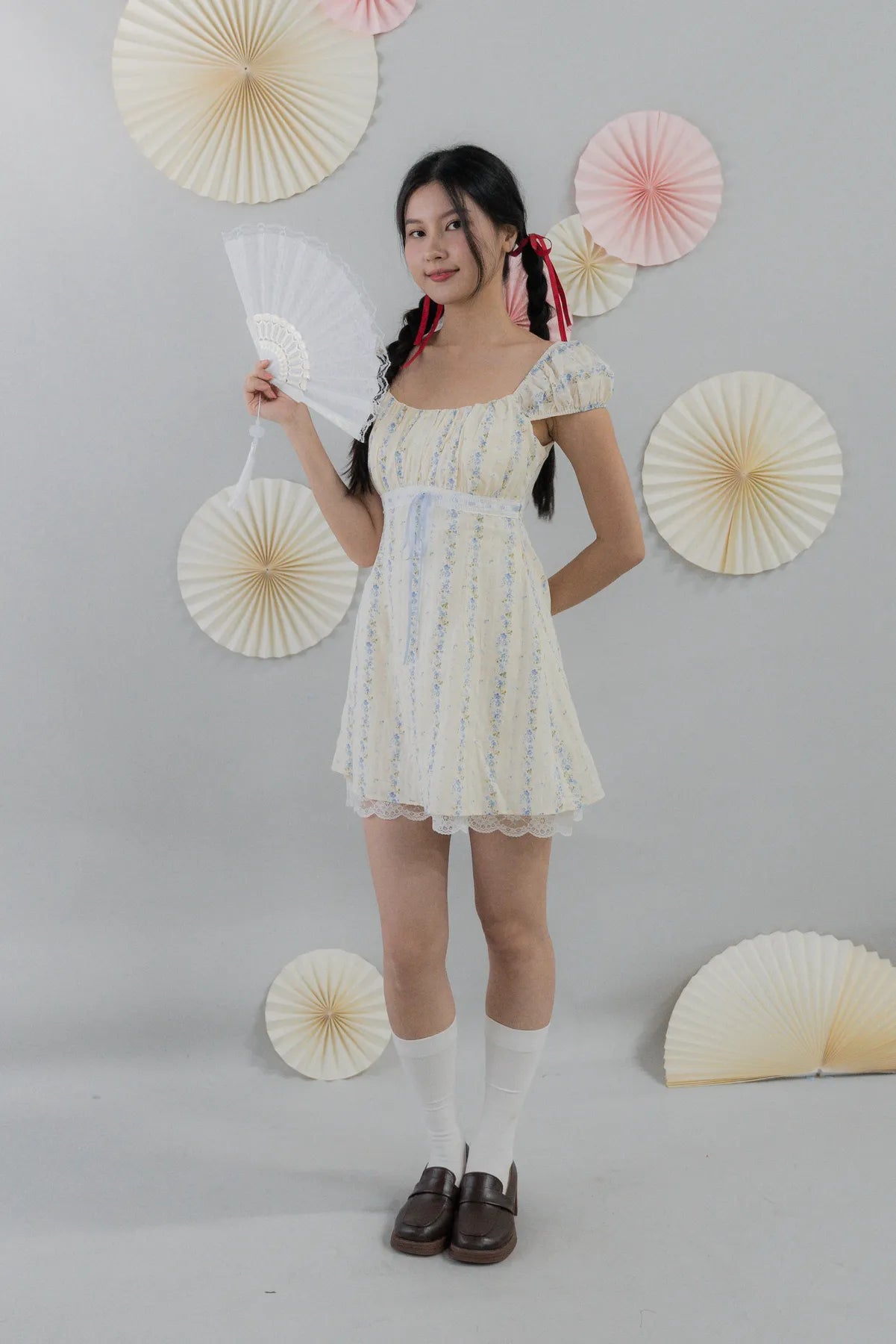 [COL HARU] Tessa Padded Cap Sleeves Mini Dress