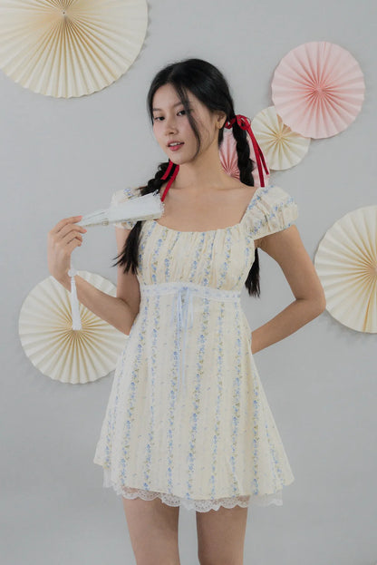 [COL HARU] Tessa Padded Cap Sleeves Mini Dress