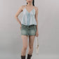 Peony Patchwork Babydoll Padded Top