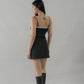 Calista Contrast Lace Padded Mini Dress