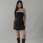 Calista Contrast Lace Padded Mini Dress