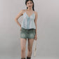 Peony Patchwork Babydoll Padded Top