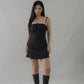 Calista Contrast Lace Padded Mini Dress