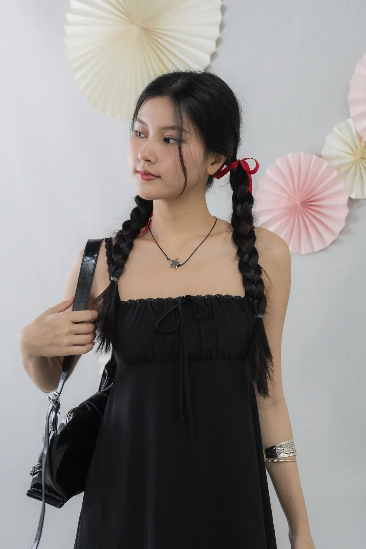 Kaia Padded Mini Babydoll Dress