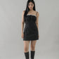 Calista Contrast Lace Padded Mini Dress