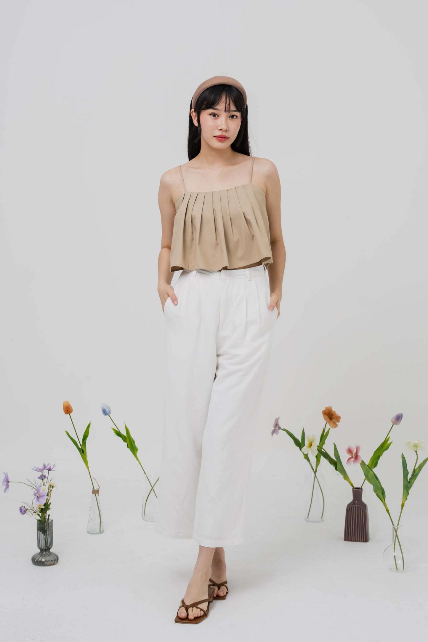 Willow Linen Front Pleat Pants