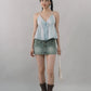 Peony Patchwork Babydoll Padded Top