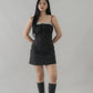Calista Contrast Lace Padded Mini Dress