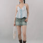 Peony Patchwork Babydoll Padded Top