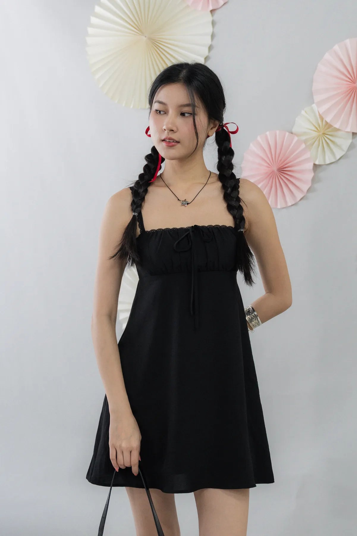 Kaia Padded Mini Babydoll Dress