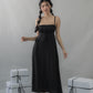 Kate Lace Trim Ribbon Padded Maxi Dress