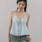 Peony Patchwork Babydoll Padded Top
