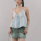 Peony Patchwork Babydoll Padded Top