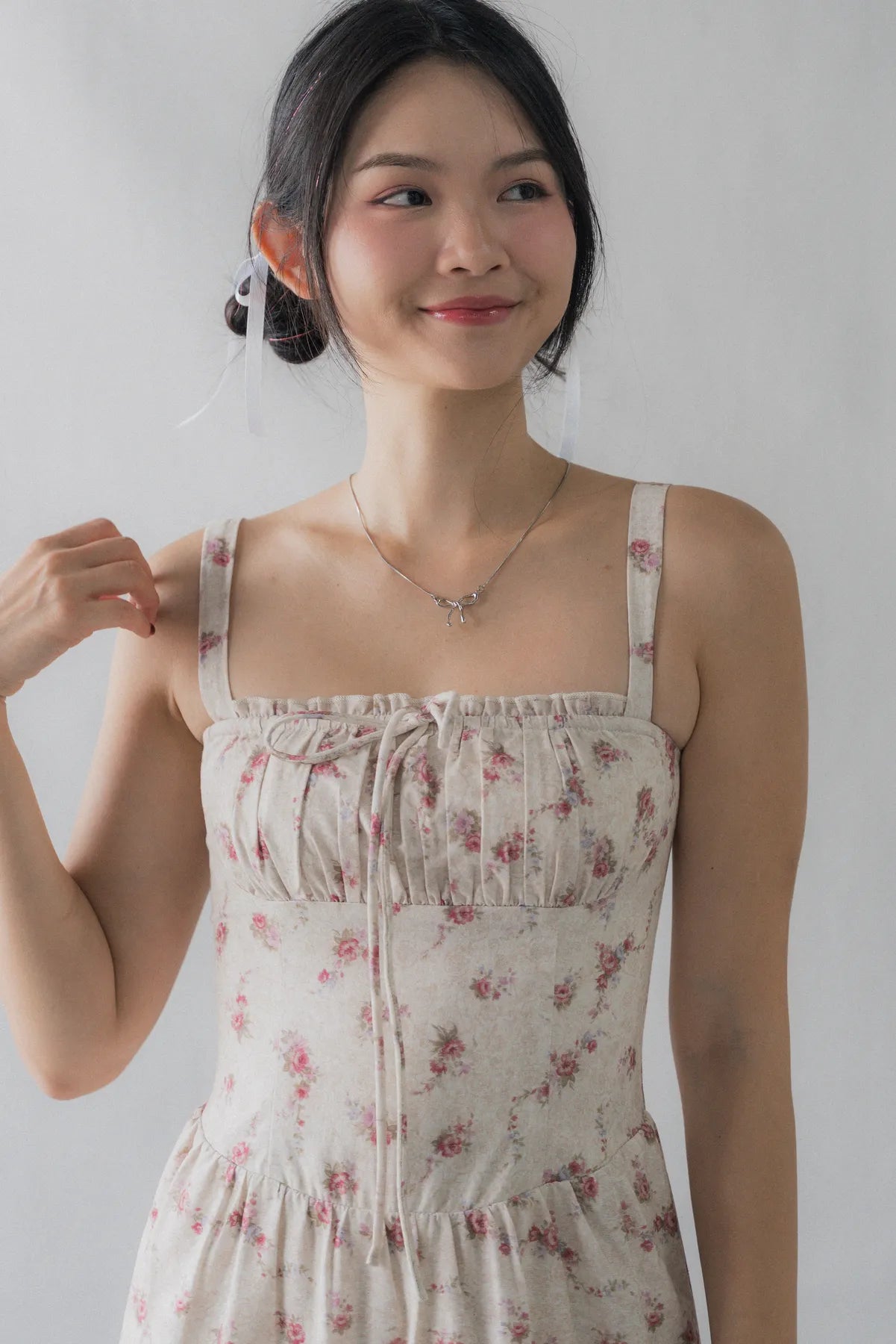 Lyla Padded Ruched Long Dress