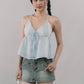 Peony Patchwork Babydoll Padded Top
