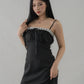 Calista Contrast Lace Padded Mini Dress
