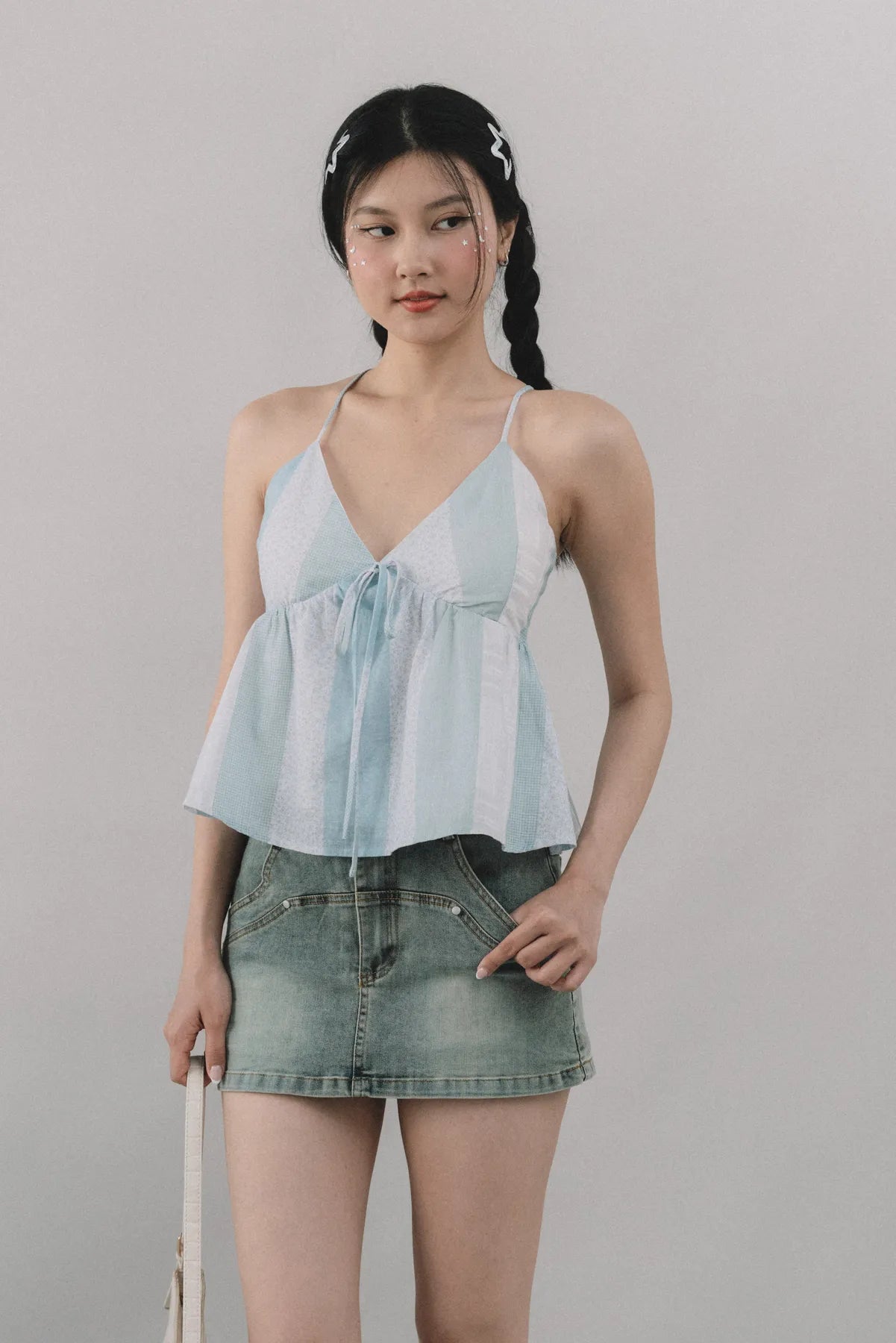 Miki Denim Wash Mini Skorts