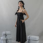 Kate Lace Trim Ribbon Padded Maxi Dress