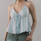 Peony Patchwork Babydoll Padded Top