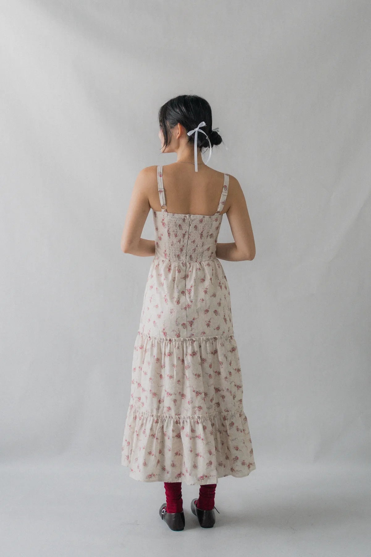 Lyla Padded Ruched Long Dress