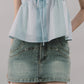 Miki Denim Wash Mini Skorts