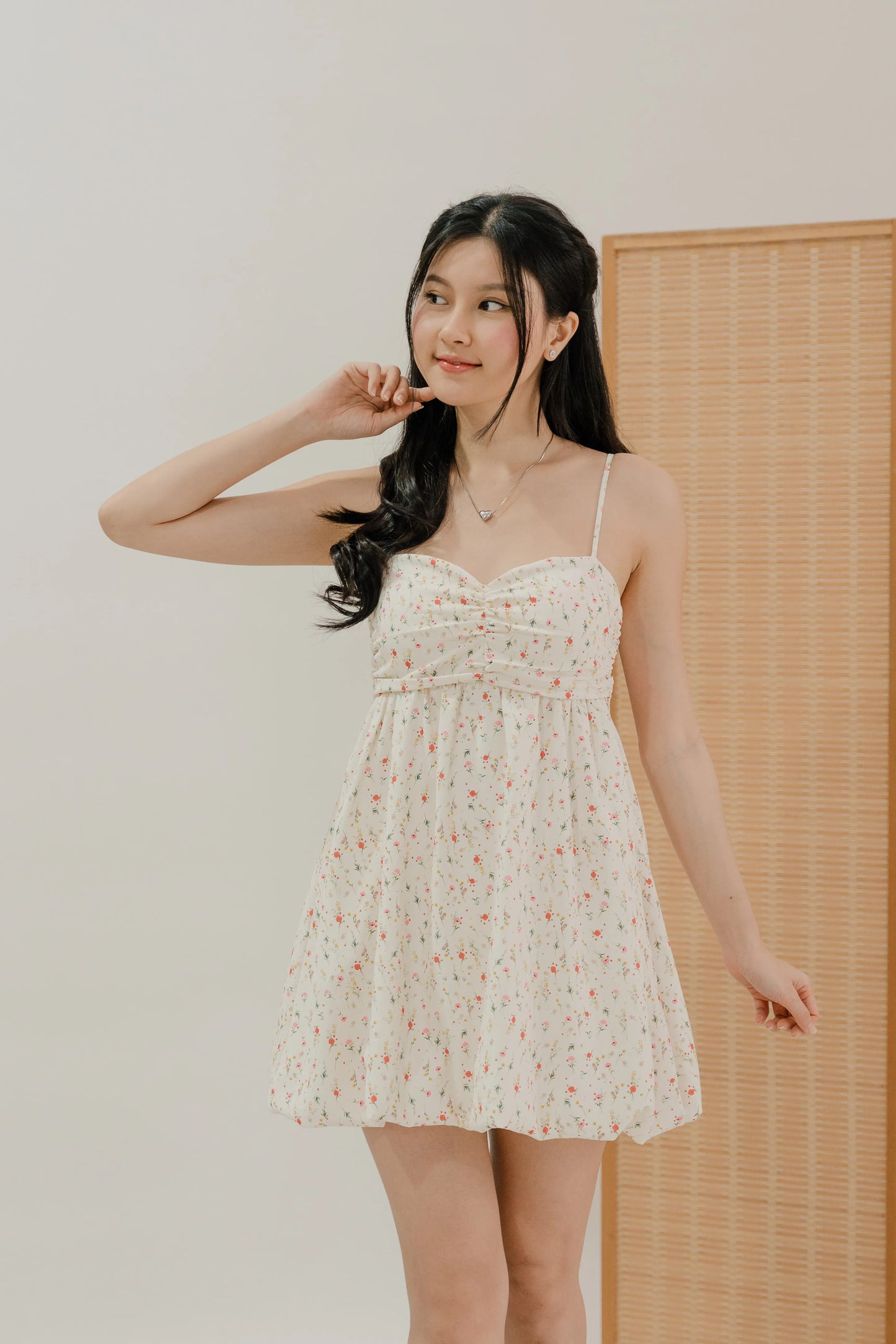 LIKKA x BEUTEA Yuna Bubble Hem Padded Mini Dress