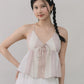 Peony Patchwork Babydoll Padded Top