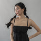 Kate Lace Trim Ribbon Padded Maxi Dress