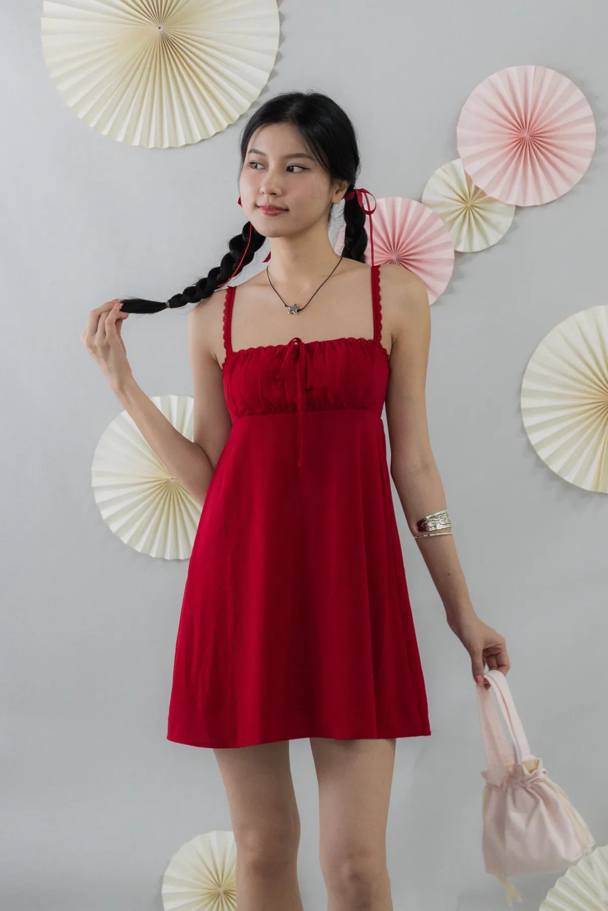 Kaia Padded Mini Babydoll Dress