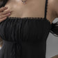 Kate Lace Trim Ribbon Padded Maxi Dress