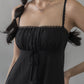 Kate Lace Trim Ribbon Padded Maxi Dress