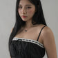 Calista Contrast Lace Padded Mini Dress