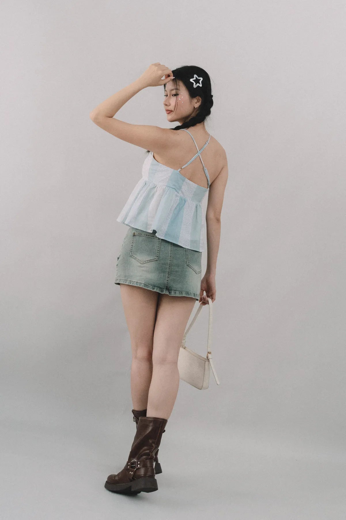 Miki Denim Wash Mini Skorts