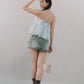 Peony Patchwork Babydoll Padded Top