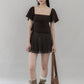 Kiara Flutter Sleeves Padded Babydoll Top