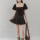 Kiara Flutter Sleeves Padded Babydoll Top