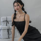 Kate Lace Trim Ribbon Padded Maxi Dress