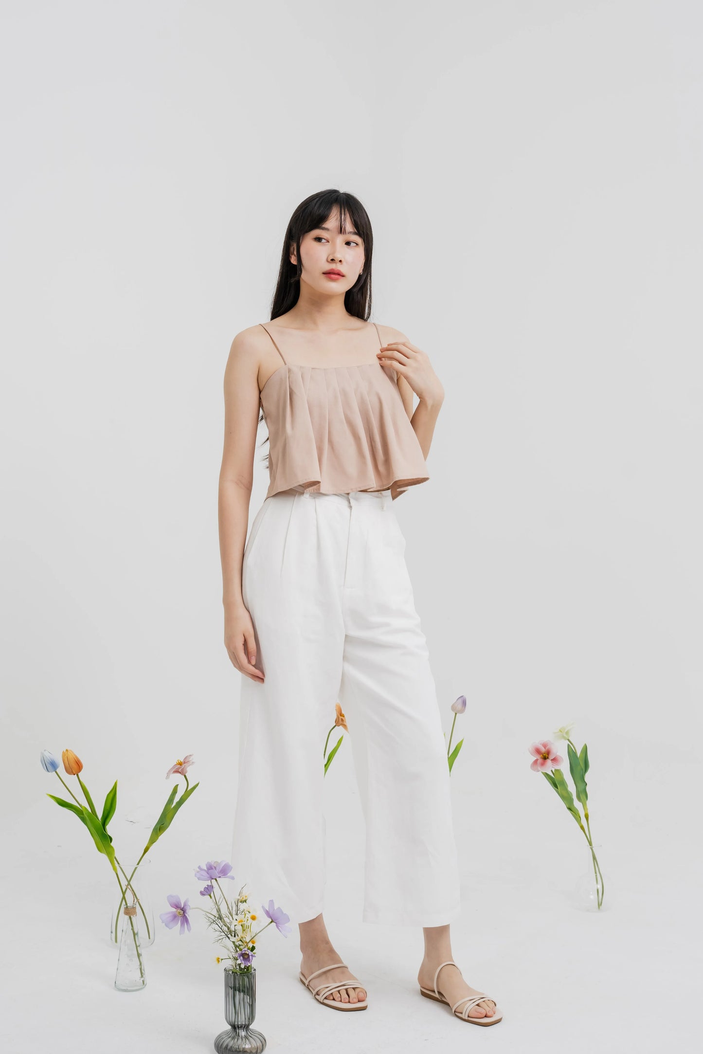 Willow Linen Front Pleat Pants