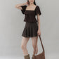 Kiara Flutter Sleeves Padded Babydoll Top