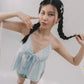 Peony Patchwork Babydoll Padded Top