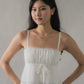 Kiara Lace Trim Ribbon Padded Babydoll Top