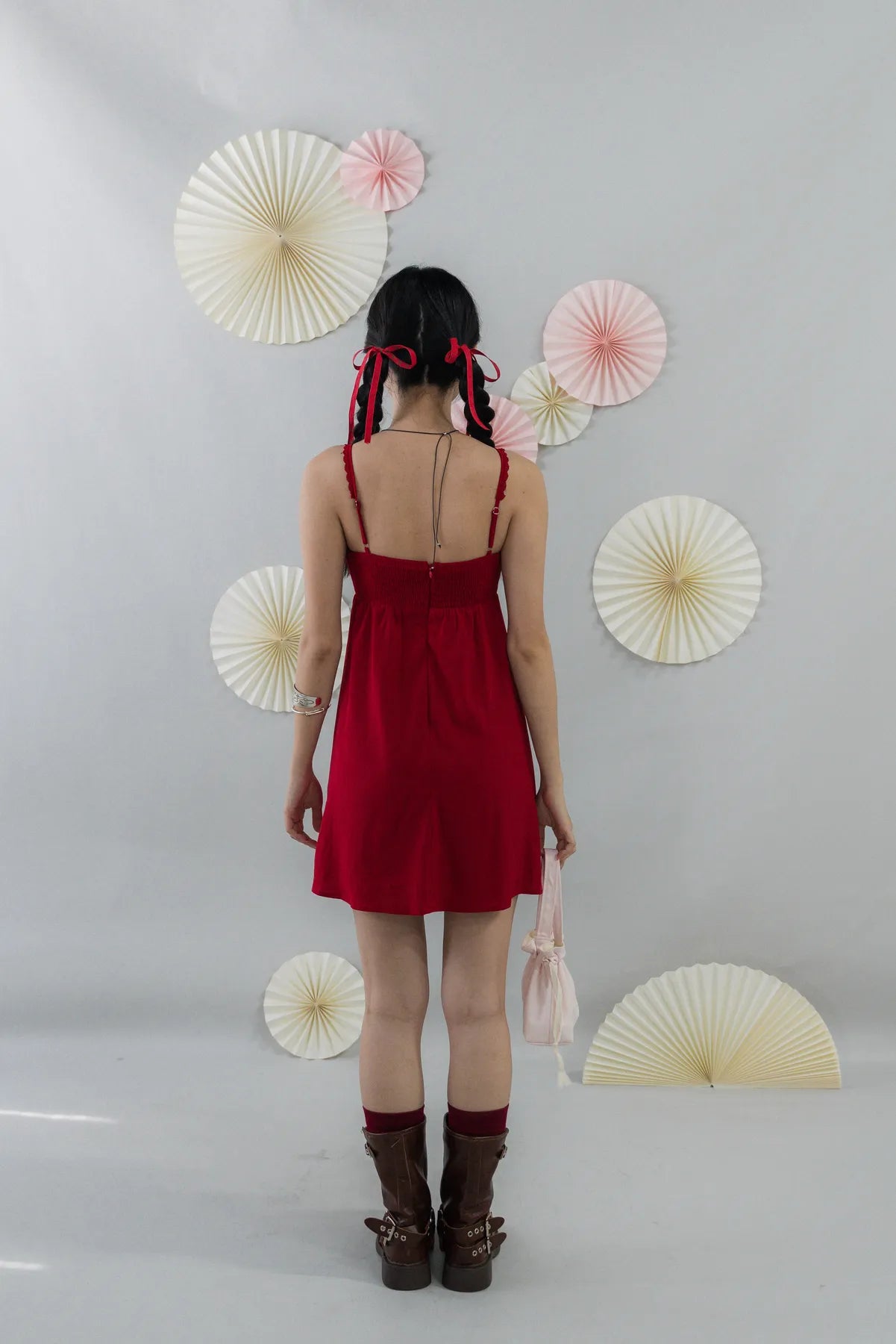 Kaia Padded Mini Babydoll Dress