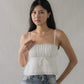 Kiara Lace Trim Ribbon Padded Babydoll Top
