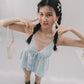 Peony Patchwork Babydoll Padded Top