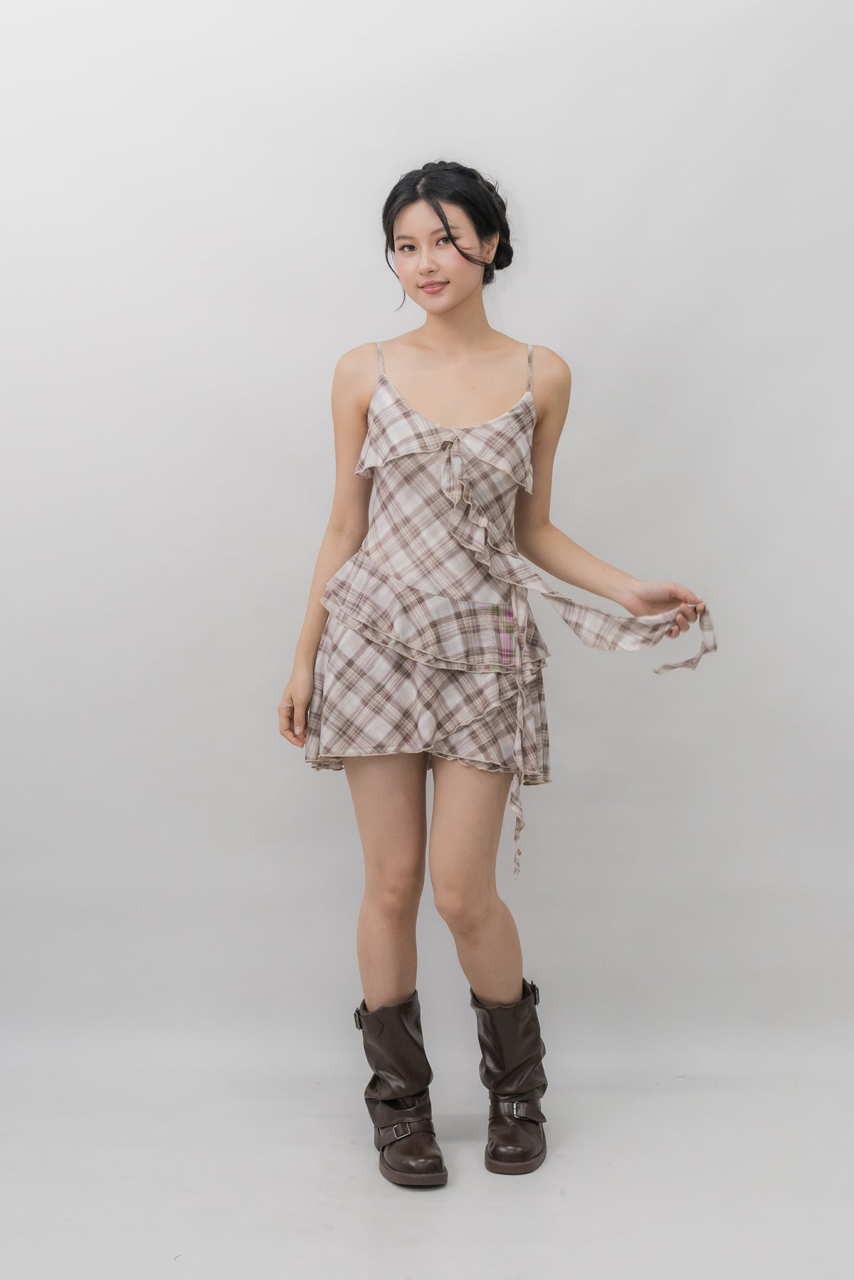 *PRELAUNCH* [CLOUD MESH] Danica Mini Frills Padded Dress [FOC INNER SHORTS]