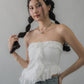(PREORDER) Denise Distressed Padded Tube Top