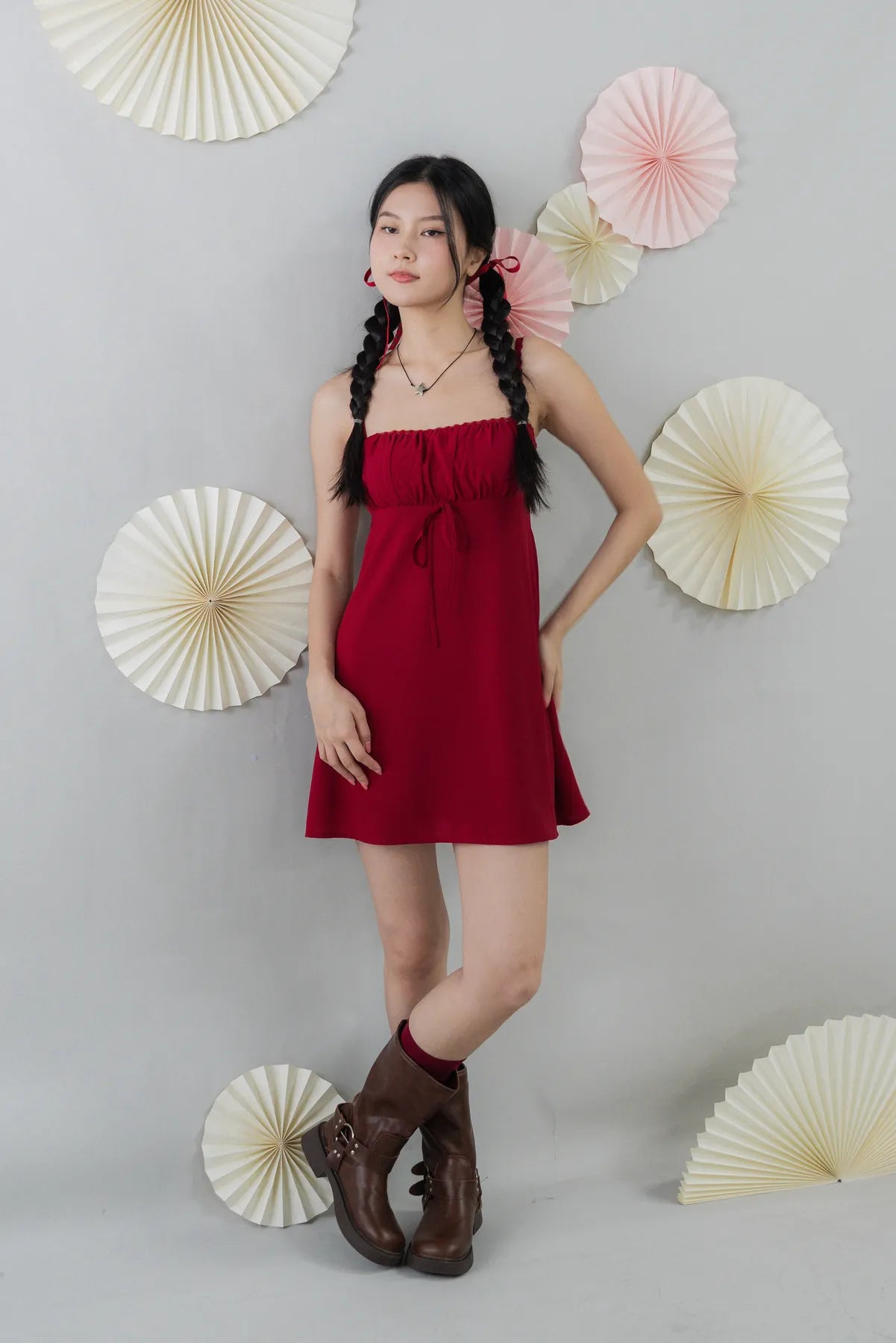 Kiara Padded Mini Babydoll Dress